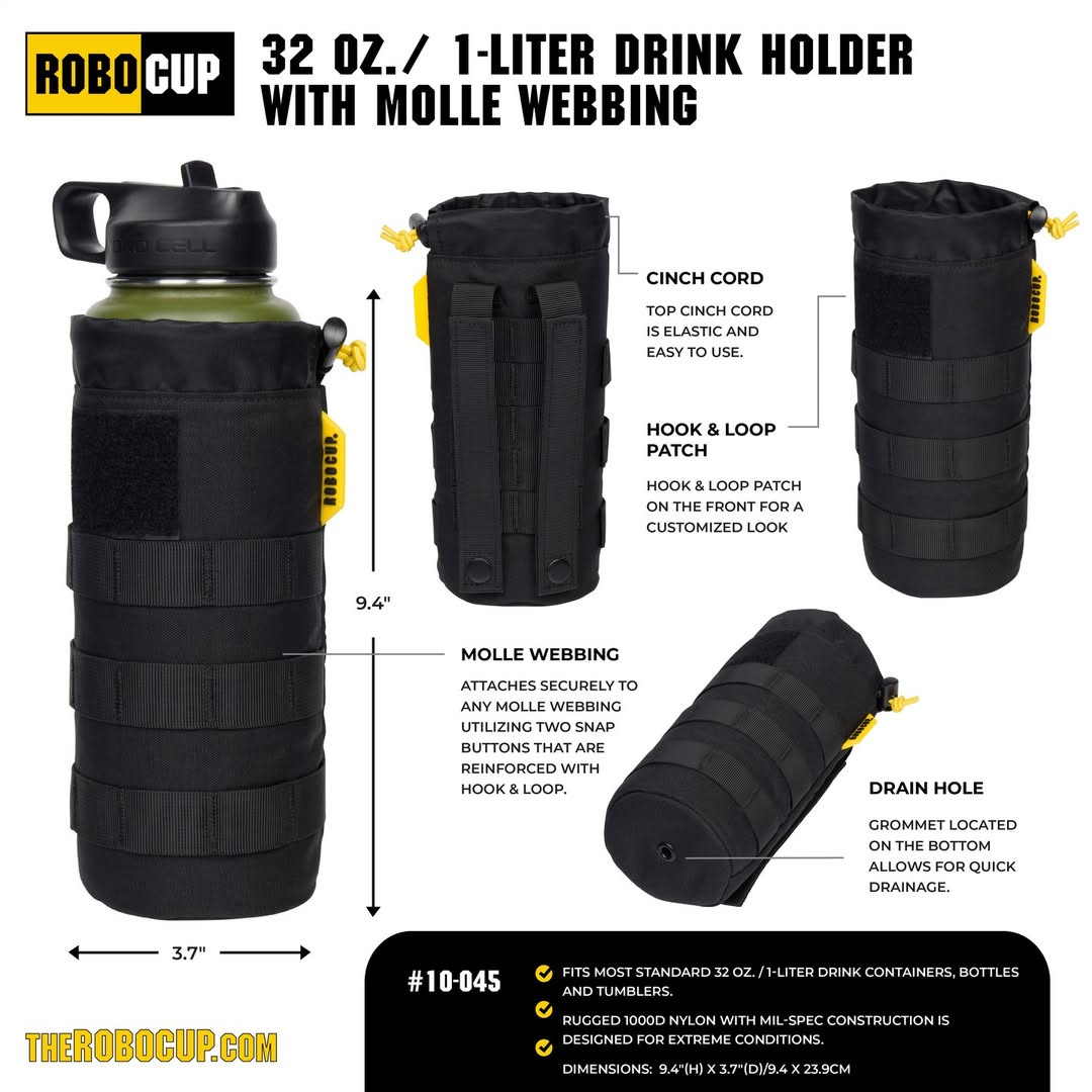 RoboCup TACTICAL DRINK HOLDER FOR BELT & MOLLE WEBBING