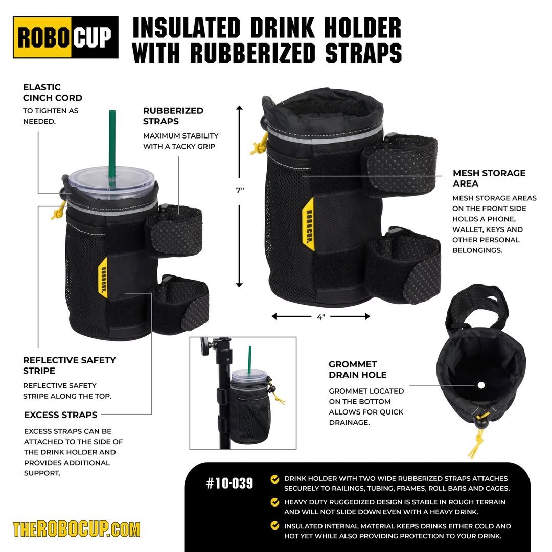 RoboCup Insulated Extreme Drink Holder with Rubberized Straps
