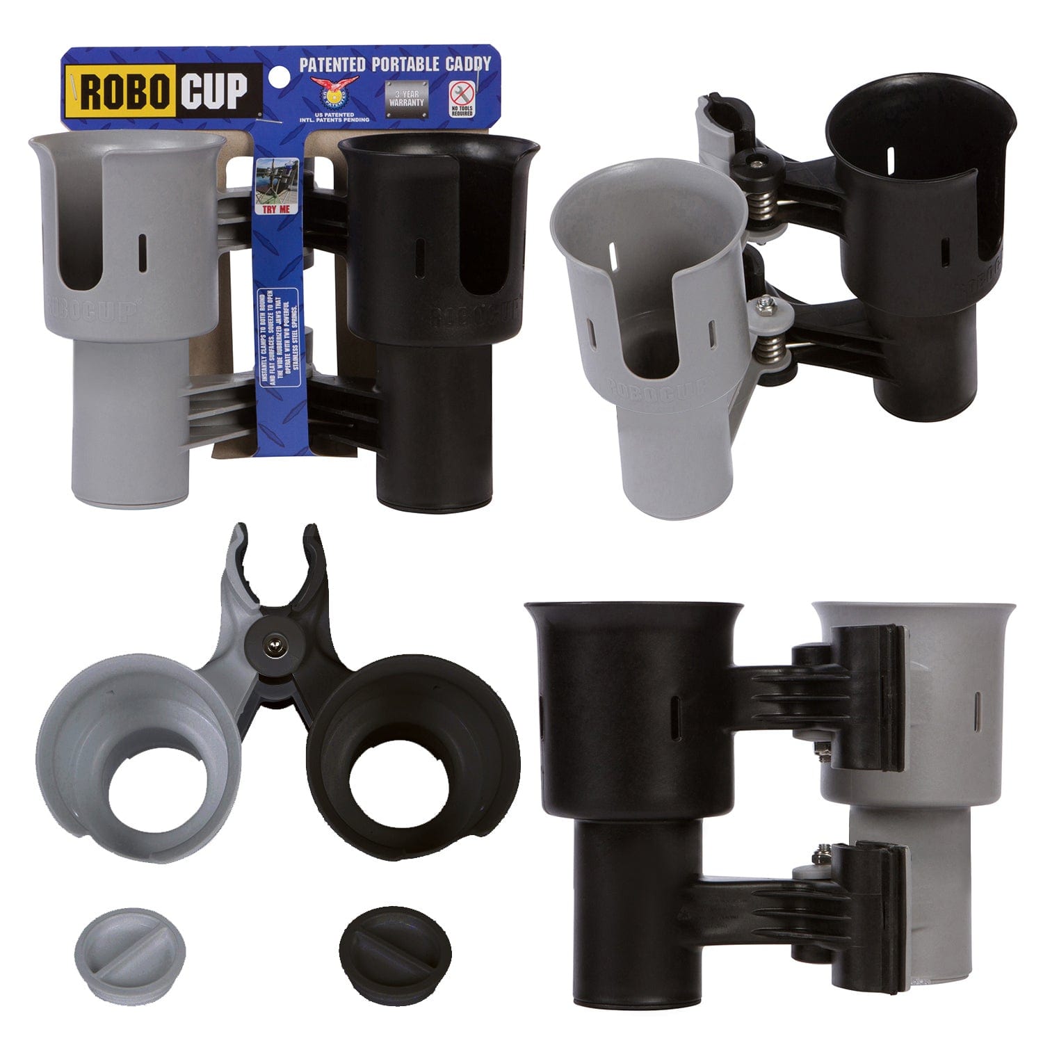 Gray and Black RoboCup caddy
