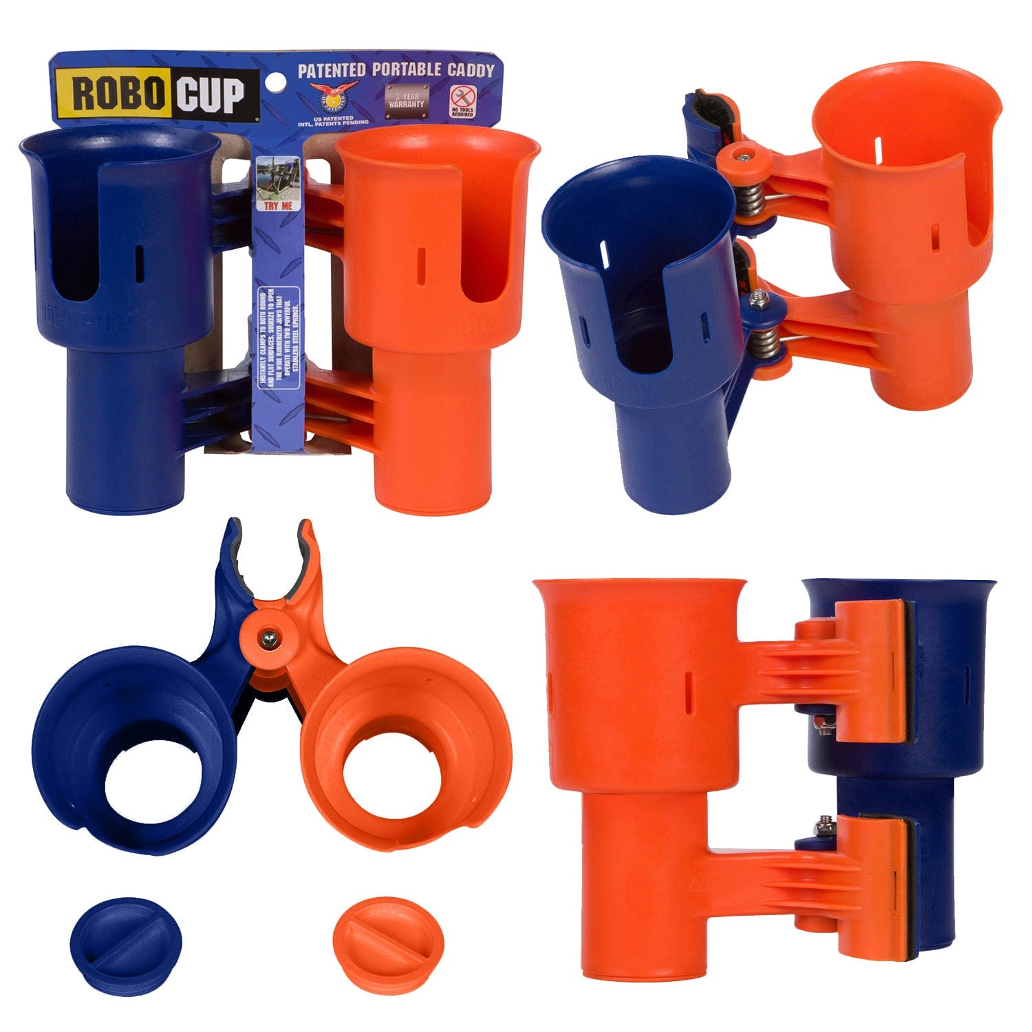 Navy and Orange clamp cup holder