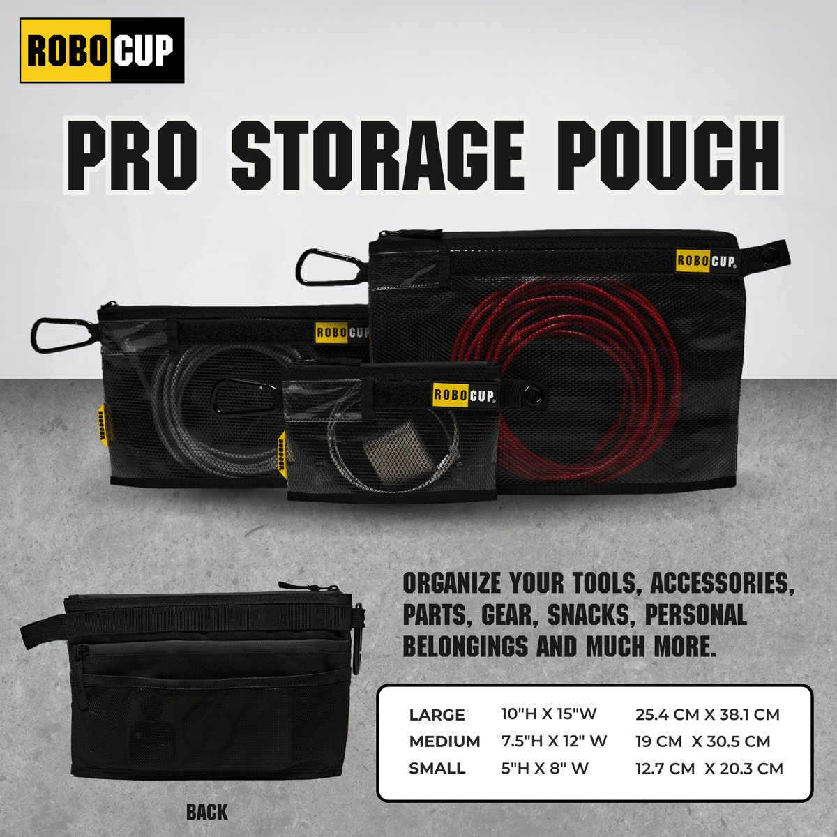 heavy-duty waterproof storage pouch with industrial zipper
