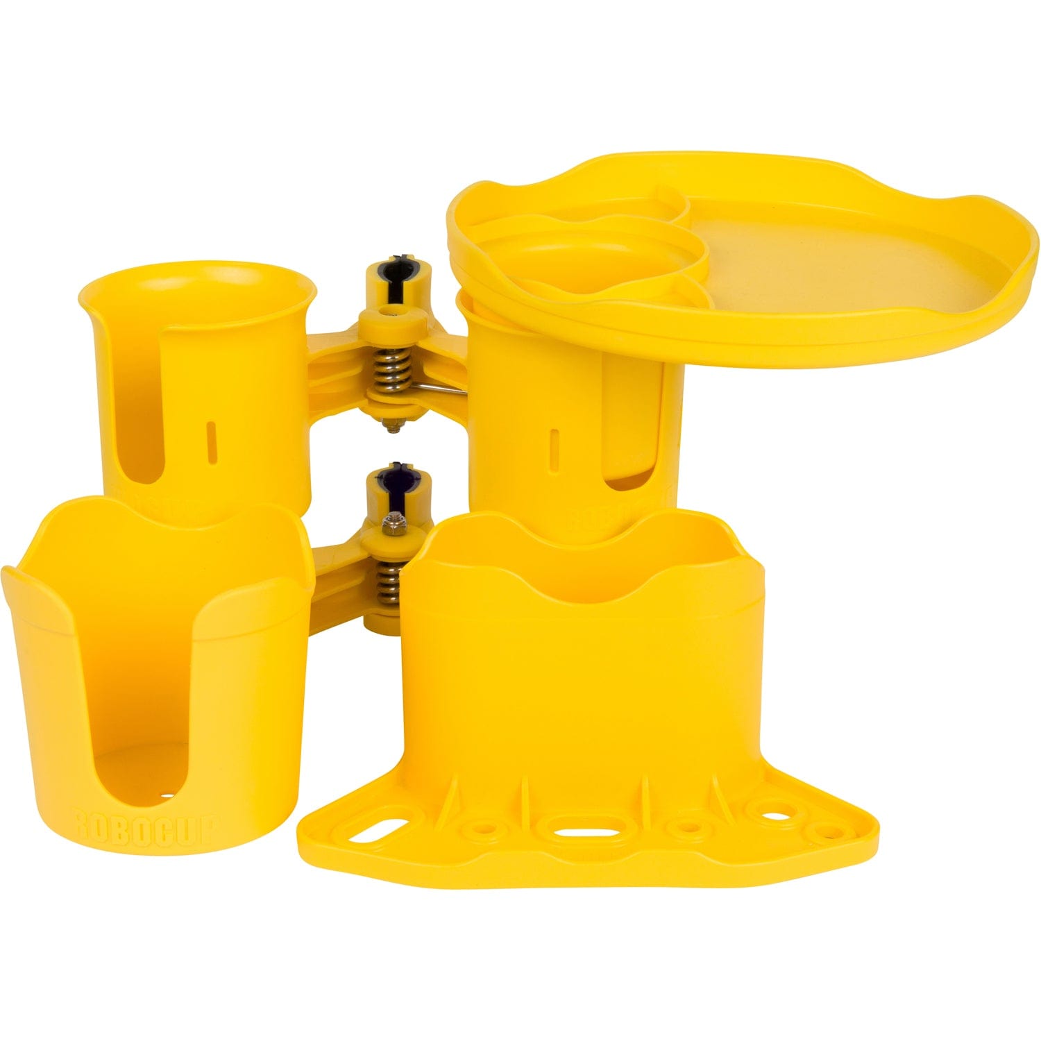 Yellow boat drink holder clamp on