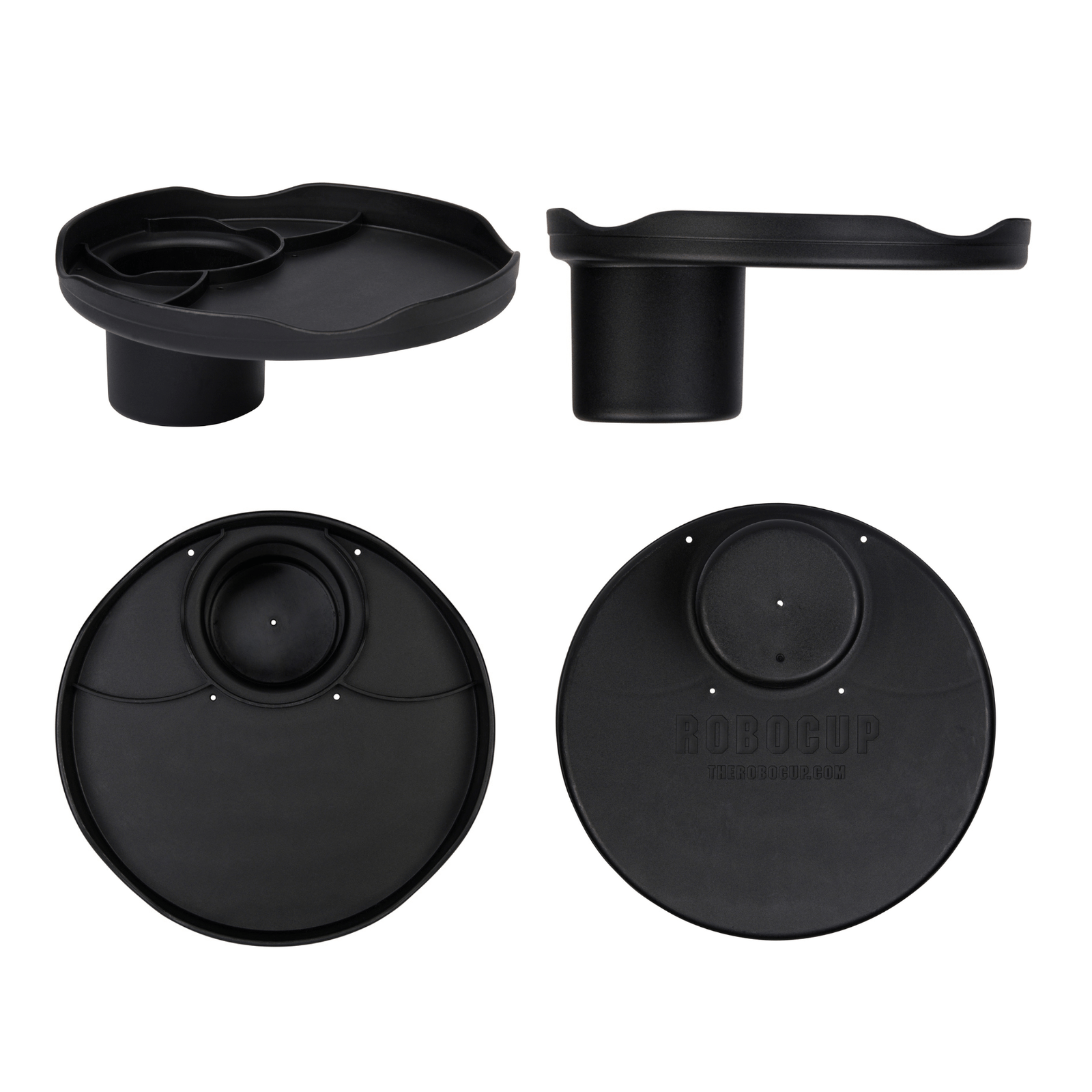 Black RoboCup Plate - Multi Section Tray