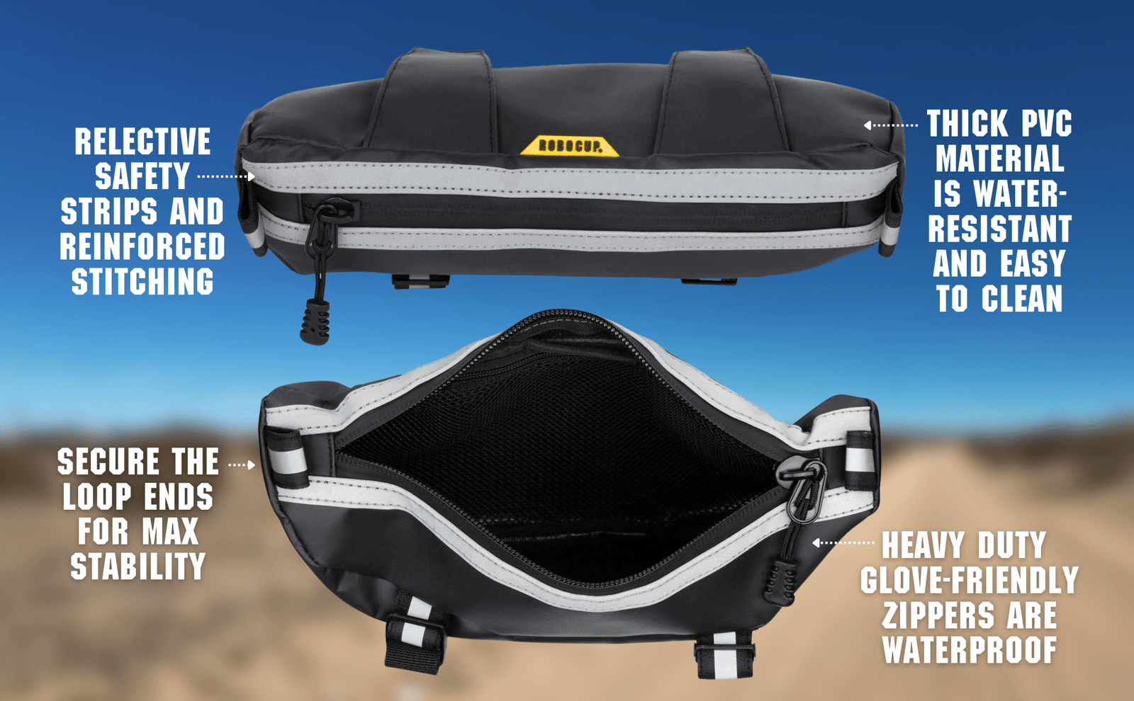 Handlebar Storage Bag for Motorcycles, Bicycles, ATV & UTV