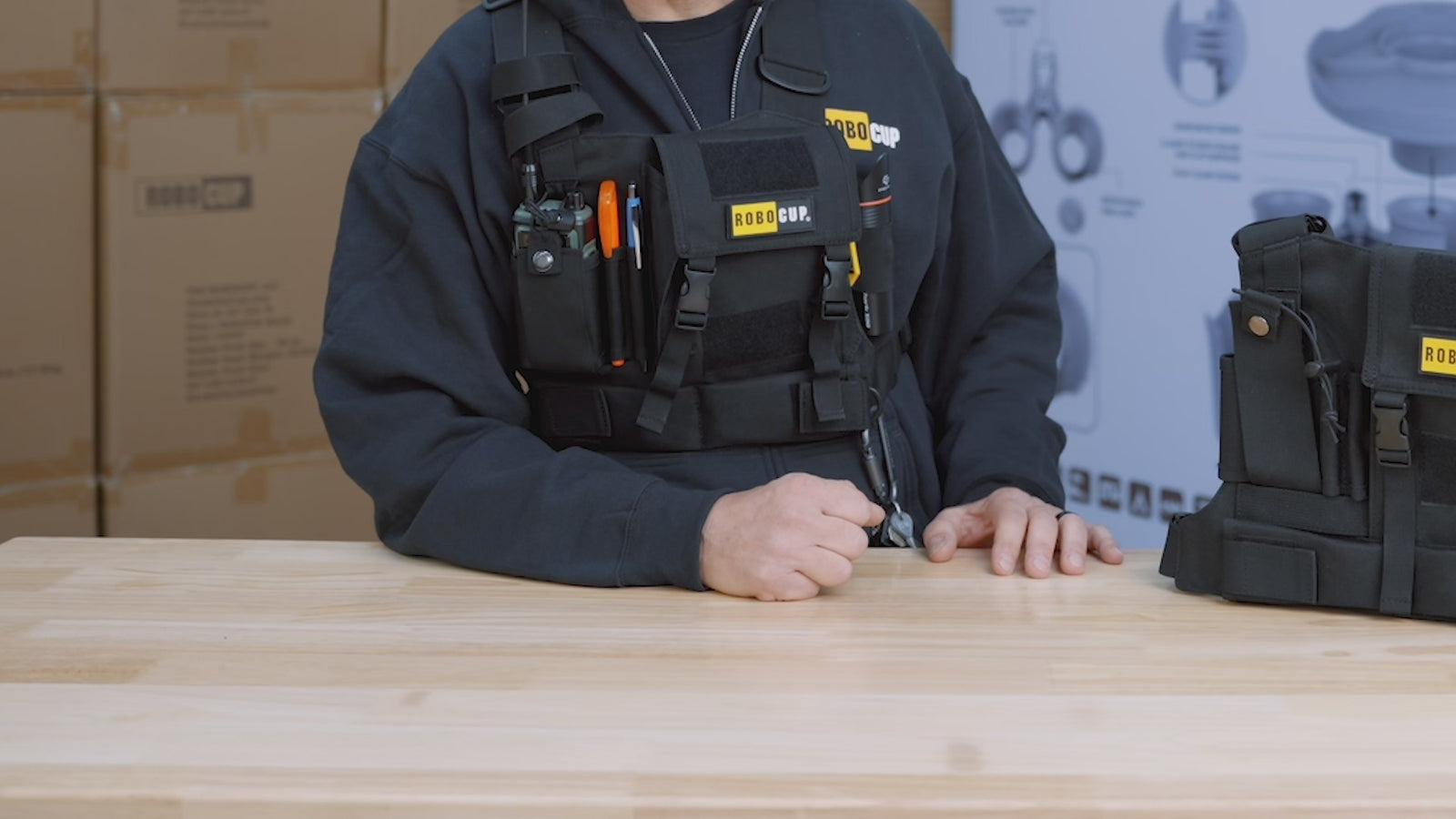 Vest Organizer with Silent Storage Pocket