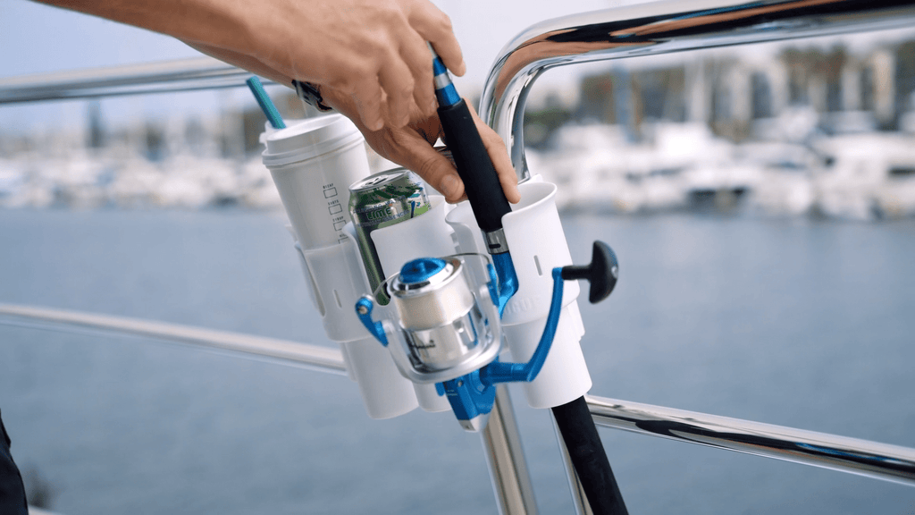 ROBOCUP – Patented Clamp-On Cup Holder for RV, Boat & Camping