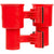 Red clamp drink holder boat