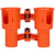 Orange plastic clamp cup holders marine