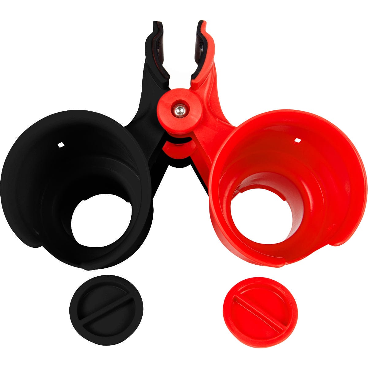 Red and Black cup holder with clamp for boat