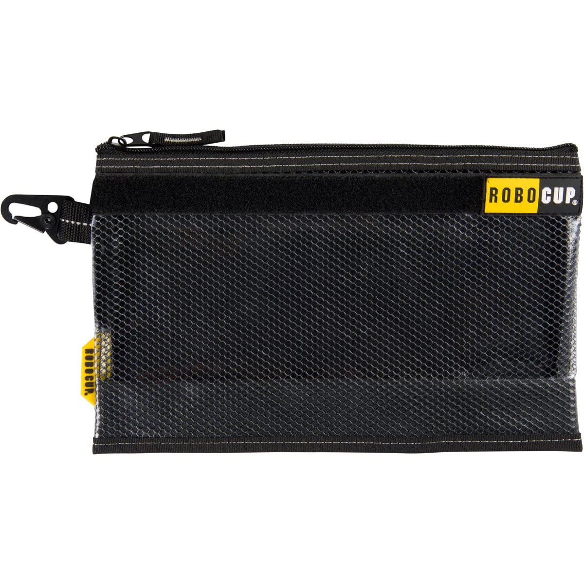 Zippered Storage Pouch with Hook & Loop