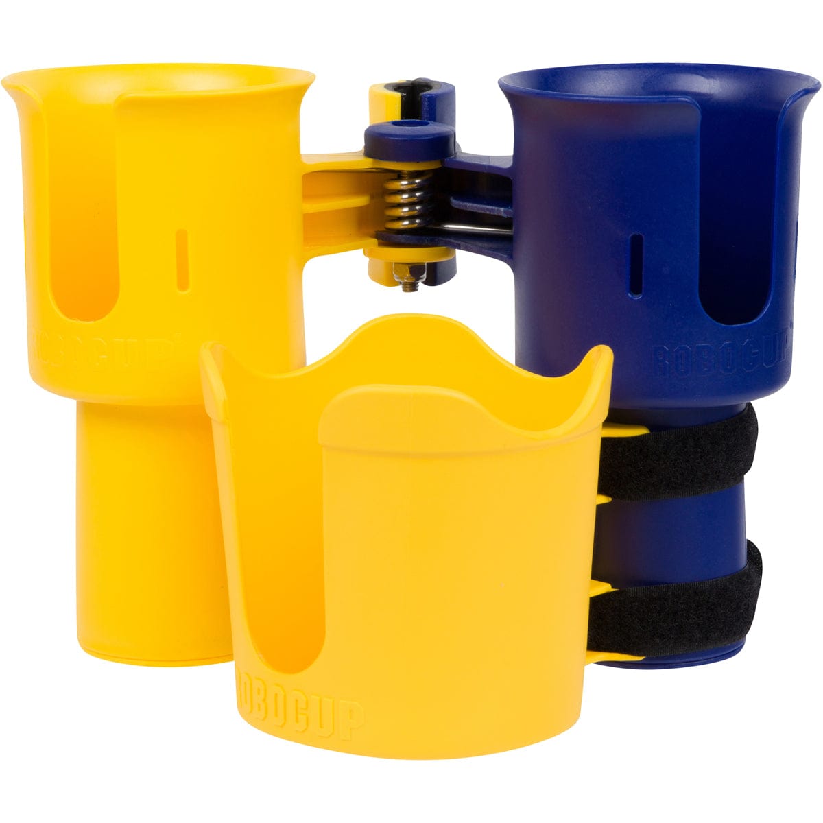 Yellow &amp; Navy clamp on cup holder