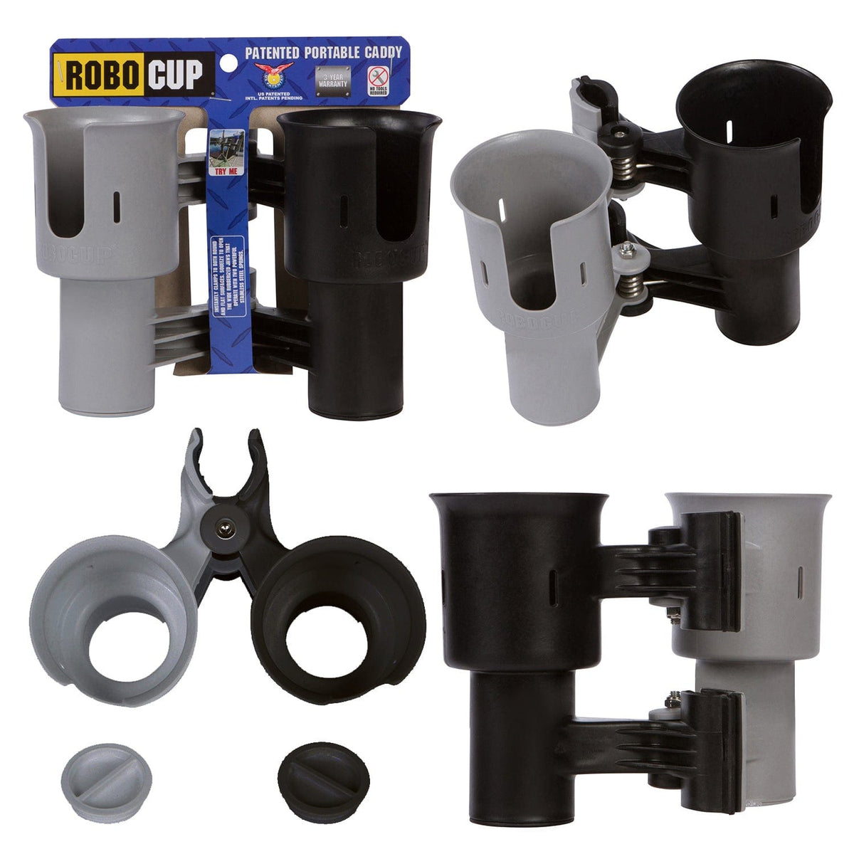 Gray and Black RoboCup caddy